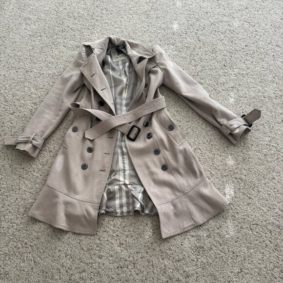 Burberry London Littleton Wool Trench Coat - Picture 4 of 10